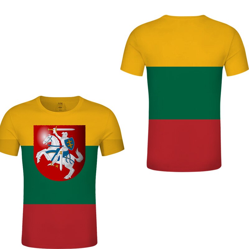 Lithuania  Custom DIY tshirts Lietua Nation Flag 3D Man Summer Tee Shirt Print Customize Name Number Logo  Photo  Country  Team