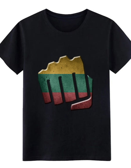 Men's Lithuania t shirt create Short Sleeve O Neck Vintage Cute Comical Spring Autumn Letters shirt