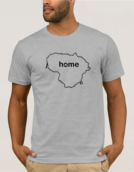 Simple Short-Sleeved Cotton T-Shirt LITHUANIA HOME T-Shirt FIND YOUR OWN Country Men OR Women's Lietuva Lithuanian O-Neck