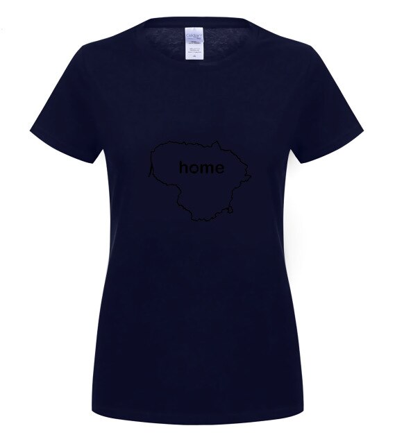 Simple Short-Sleeved Cotton T-Shirt LITHUANIA HOME T-Shirt FIND YOUR OWN Country Men OR Women's Lietuva Lithuanian O-Neck