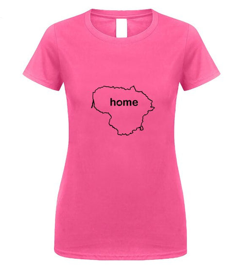 Load image into Gallery viewer, Simple Short-Sleeved Cotton T-Shirt LITHUANIA HOME T-Shirt FIND YOUR OWN Country Men OR Women's Lietuva Lithuanian O-Neck
