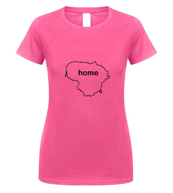 Simple Short-Sleeved Cotton T-Shirt LITHUANIA HOME T-Shirt FIND YOUR OWN Country Men OR Women's Lietuva Lithuanian O-Neck