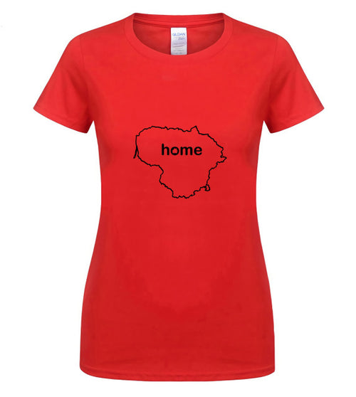 Load image into Gallery viewer, Simple Short-Sleeved Cotton T-Shirt LITHUANIA HOME T-Shirt FIND YOUR OWN Country Men OR Women's Lietuva Lithuanian O-Neck
