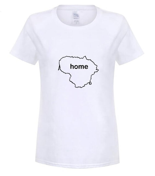 Load image into Gallery viewer, Simple Short-Sleeved Cotton T-Shirt LITHUANIA HOME T-Shirt FIND YOUR OWN Country Men OR Women's Lietuva Lithuanian O-Neck
