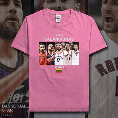 Load image into Gallery viewer, Jonas t shirt men jerseys Valanciunas Lithuania basketballer star tshirt cotton fitness clothing fitness t-shirts fans tees 20
