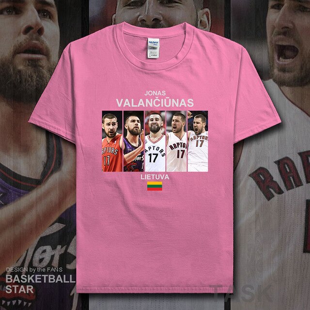 Jonas t shirt men jerseys Valanciunas Lithuania basketballer star tshirt cotton fitness clothing fitness t-shirts fans tees 20