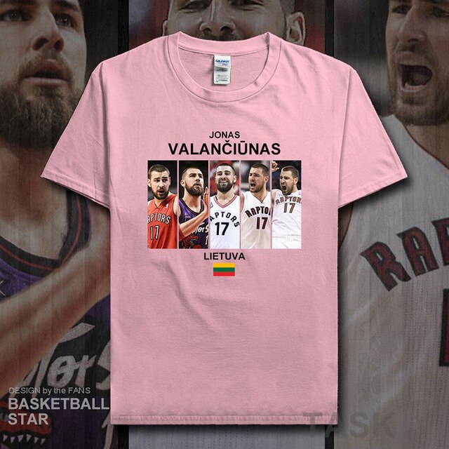 Jonas t shirt men jerseys Valanciunas Lithuania basketballer star tshirt cotton fitness clothing fitness t-shirts fans tees 20