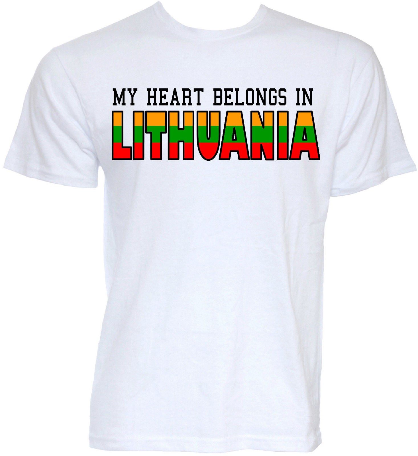 MENS FUNNY COOL NOVELTY LITHUANIAN LITHUANIA JOKE FLAG SLOGAN T-SHIRTS FUN GIFTS 2017 Fashion Short Sleeve Black T Shirt