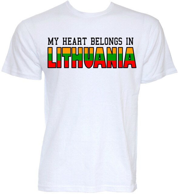 MENS FUNNY COOL NOVELTY LITHUANIAN LITHUANIA JOKE FLAG SLOGAN T-SHIRTS FUN GIFTS 2017 Fashion Short Sleeve Black T Shirt