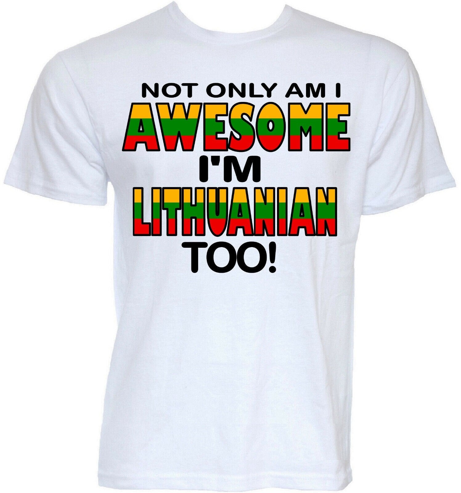 LITHUANIA T-SHIRTS MENS FUNNY NOVELTY JOKE LITHUANIAN FLAG COOL GIFTS T-SHIRT