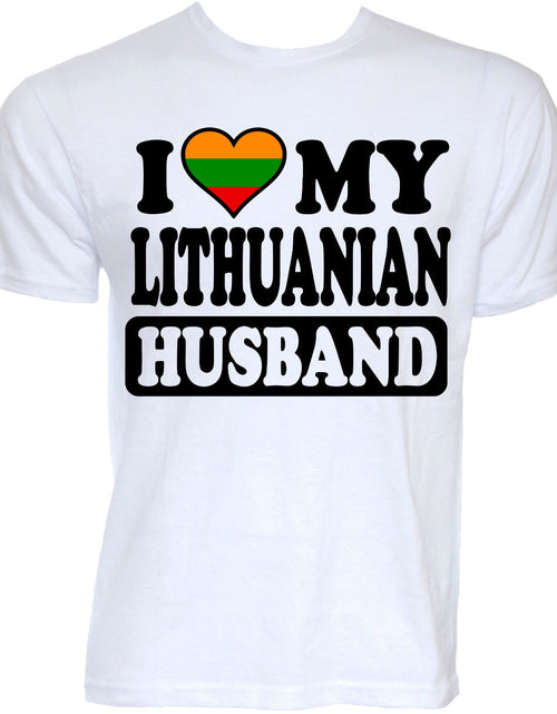 Load image into Gallery viewer, MENS FUNNY COOL NOVELTY LITHUANIAN HUSBAND LITHUANIA FLAG JOKE GIFTS T-SHIRTS Short Sleeve T Shirt Cotton T Shirts Top Tee
