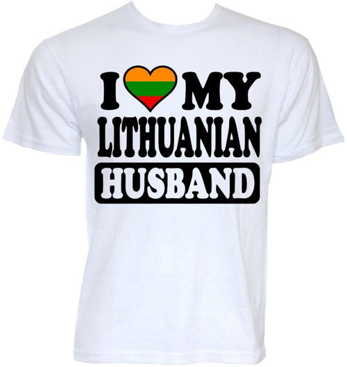 Load image into Gallery viewer, MENS FUNNY COOL NOVELTY LITHUANIAN HUSBAND LITHUANIA FLAG JOKE GIFTS T-SHIRTS Short Sleeve T Shirt Cotton T Shirts Top Tee
