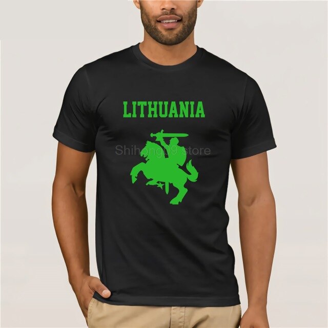 Hot Sale Summer Lithuania Coat of Arms Lietuva Vytis T-shirt Tee Shirt male teeshirt summer top tees man brand tee-shirt
