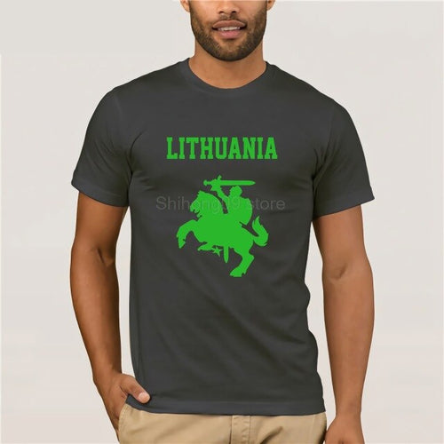 Load image into Gallery viewer, Hot Sale Summer Lithuania Coat of Arms Lietuva Vytis T-shirt Tee Shirt male teeshirt summer top tees man brand tee-shirt
