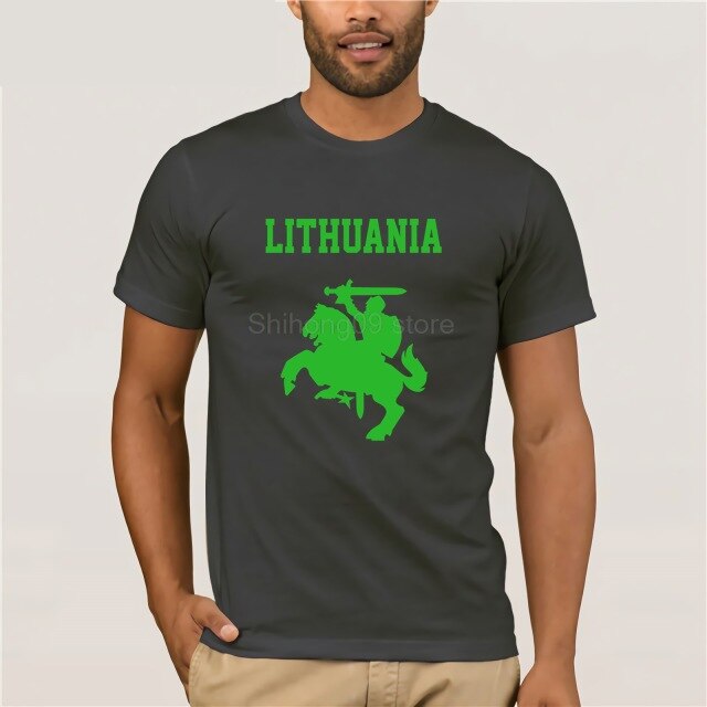 Hot Sale Summer Lithuania Coat of Arms Lietuva Vytis T-shirt Tee Shirt male teeshirt summer top tees man brand tee-shirt