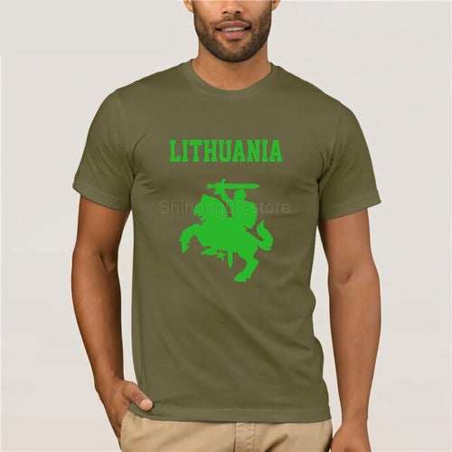 Load image into Gallery viewer, Hot Sale Summer Lithuania Coat of Arms Lietuva Vytis T-shirt Tee Shirt male teeshirt summer top tees man brand tee-shirt
