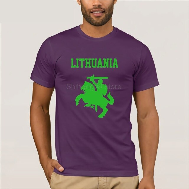 Hot Sale Summer Lithuania Coat of Arms Lietuva Vytis T-shirt Tee Shirt male teeshirt summer top tees man brand tee-shirt