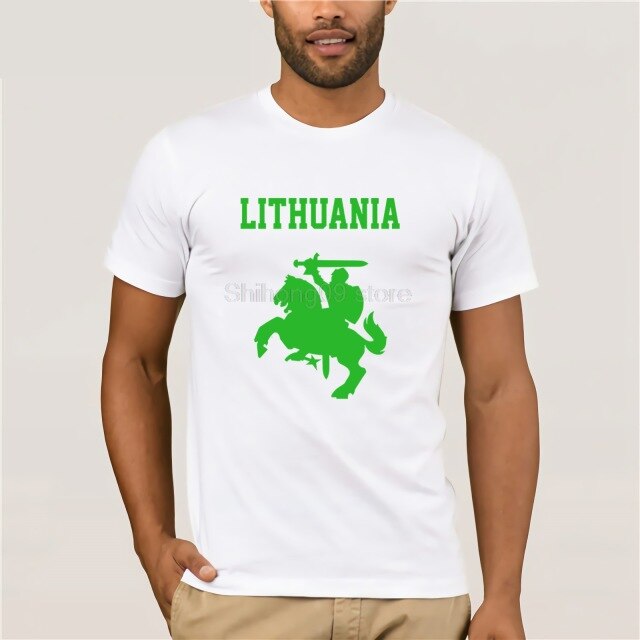 Hot Sale Summer Lithuania Coat of Arms Lietuva Vytis T-shirt Tee Shirt male teeshirt summer top tees man brand tee-shirt