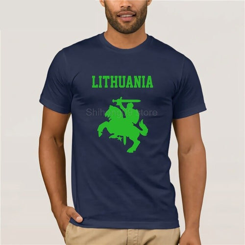 Load image into Gallery viewer, Hot Sale Summer Lithuania Coat of Arms Lietuva Vytis T-shirt Tee Shirt male teeshirt summer top tees man brand tee-shirt

