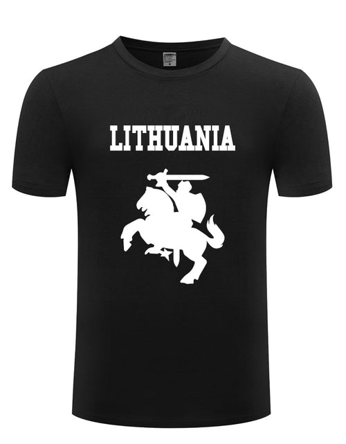 Load image into Gallery viewer, Lithuania Coat of Arms Creative Men's T-Shirt T Shirt Men 2018 New Short Sleeve O Neck Cotton Casual Top Tee
