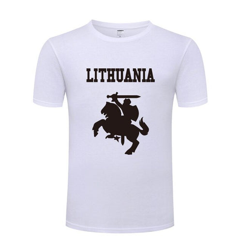 Load image into Gallery viewer, Lithuania Coat of Arms Creative Men's T-Shirt T Shirt Men 2018 New Short Sleeve O Neck Cotton Casual Top Tee
