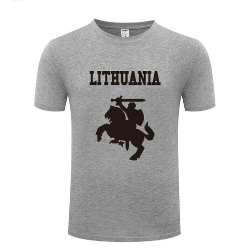 Load image into Gallery viewer, Lithuania Coat of Arms Creative Men's T-Shirt T Shirt Men 2018 New Short Sleeve O Neck Cotton Casual Top Tee
