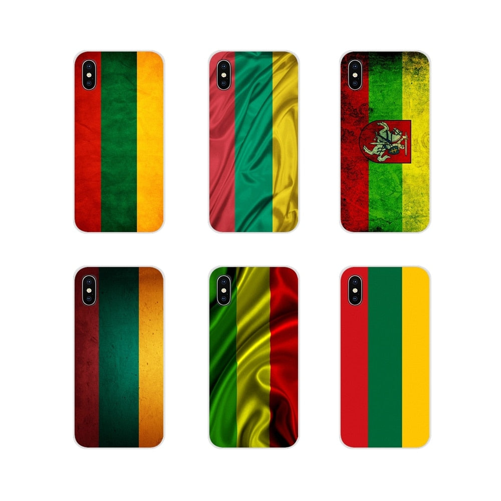 For Samsung Galaxy A5 A6S A7 A8 A9S Star J4 J6 J7 J8 Prime Plus 2018 Hanging Lithuania flag Lithuanian banners Accessories Cases