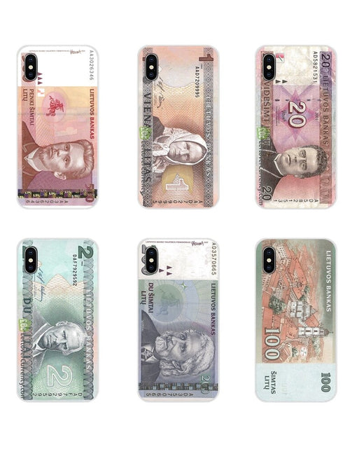 Load image into Gallery viewer, For Xiaomi Mi6 A1 5X 6X Redmi Note 5 5A 4X 4A 4 3 Plus Pro pocophone F1 Transparent Soft Skin Case Lithuania Litas Money LTL Art
