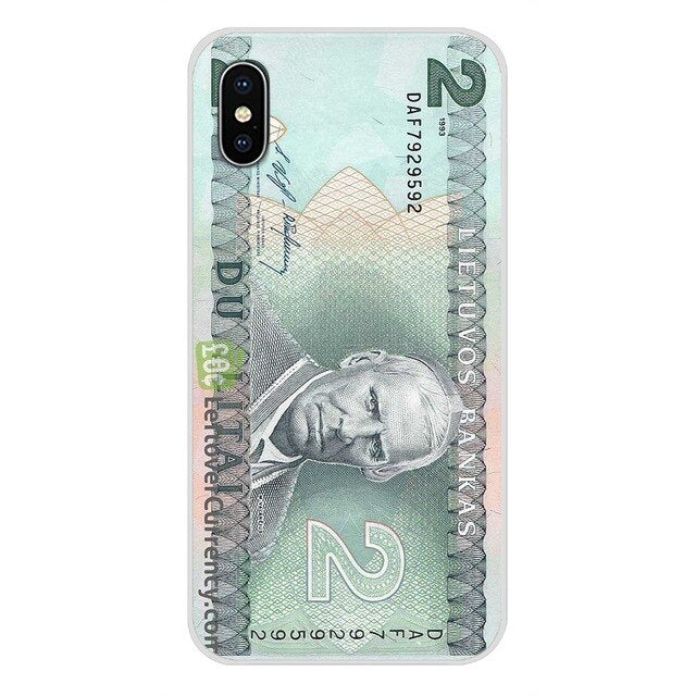 For Xiaomi Mi6 A1 5X 6X Redmi Note 5 5A 4X 4A 4 3 Plus Pro pocophone F1 Transparent Soft Skin Case Lithuania Litas Money LTL Art
