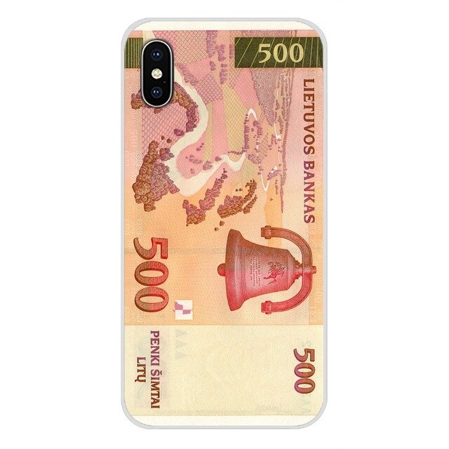 For Xiaomi Mi6 A1 5X 6X Redmi Note 5 5A 4X 4A 4 3 Plus Pro pocophone F1 Transparent Soft Skin Case Lithuania Litas Money LTL Art
