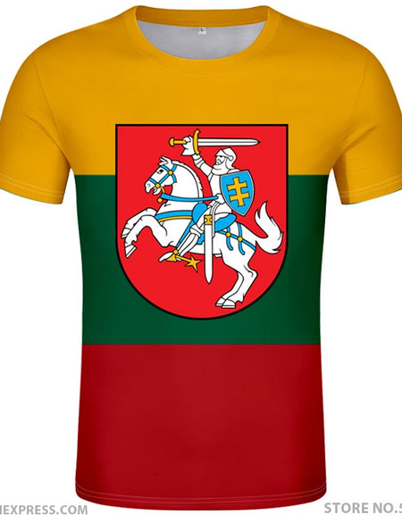 LITHUANIA t shirt diy free custom country name number ltu t-shirt nation flag lt lietuva lietuvos lithuanian print photo clothes