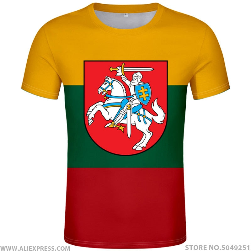 LITHUANIA t shirt diy free custom country name number ltu t-shirt nation flag lt lietuva lietuvos lithuanian print photo clothes