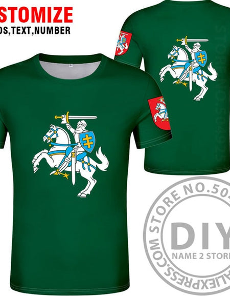 LITHUANIA t shirt diy free custom country name number ltu t-shirt nation flag lt lietuva lietuvos lithuanian print photo clothes