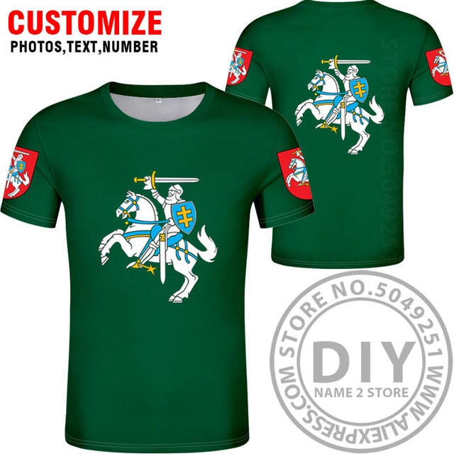 LITHUANIA t shirt diy free custom country name number ltu t-shirt nation flag lt lietuva lietuvos lithuanian print photo clothes