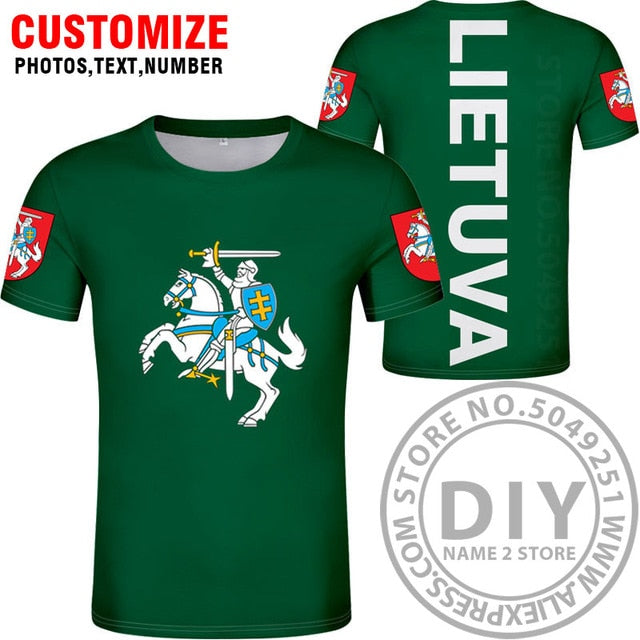 LITHUANIA t shirt diy free custom country name number ltu t-shirt nation flag lt lietuva lietuvos lithuanian print photo clothes