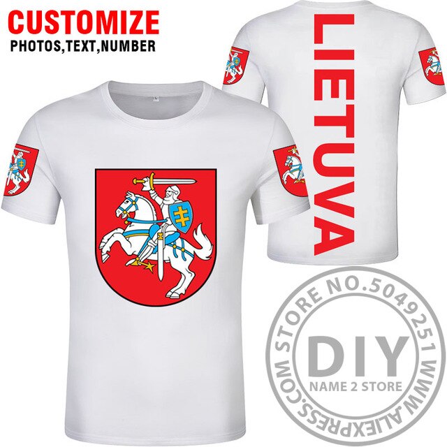 LITHUANIA t shirt diy free custom country name number ltu t-shirt nation flag lt lietuva lietuvos lithuanian print photo clothes