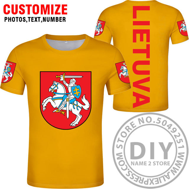 LITHUANIA t shirt diy free custom country name number ltu t-shirt nation flag lt lietuva lietuvos lithuanian print photo clothes