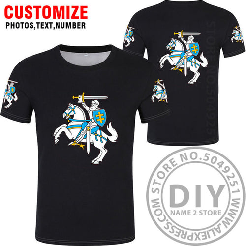 Load image into Gallery viewer, LITHUANIA t shirt diy free custom country name number ltu t-shirt nation flag lt lietuva lietuvos lithuanian print photo clothes
