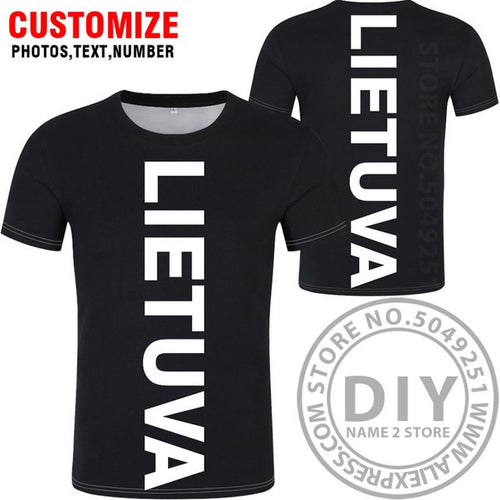 Load image into Gallery viewer, LITHUANIA t shirt diy free custom country name number ltu t-shirt nation flag lt lietuva lietuvos lithuanian print photo clothes
