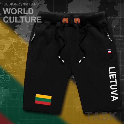 Load image into Gallery viewer, Lithuania Lithuanian mens shorts beach man men's board shorts flag workout zipper pocket sweat bodybuilding LTU Lietuva Lietuvos
