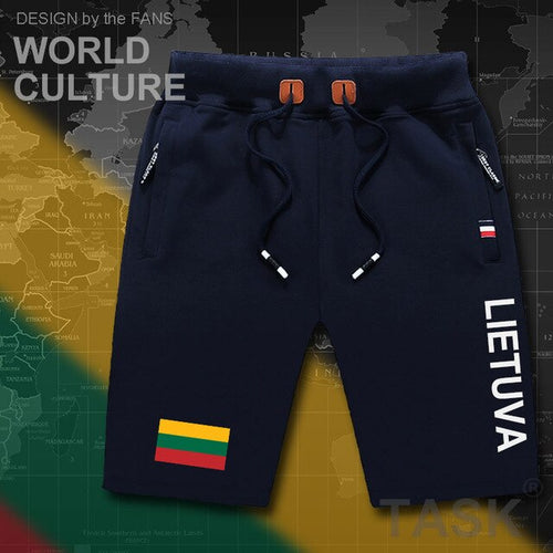 Load image into Gallery viewer, Lithuania Lithuanian mens shorts beach man men's board shorts flag workout zipper pocket sweat bodybuilding LTU Lietuva Lietuvos
