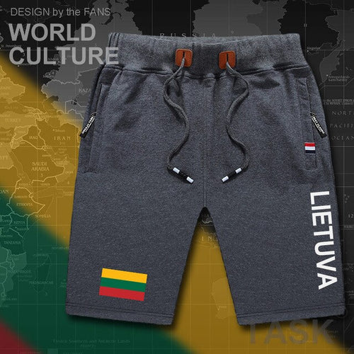 Load image into Gallery viewer, Lithuania Lithuanian mens shorts beach man men's board shorts flag workout zipper pocket sweat bodybuilding LTU Lietuva Lietuvos
