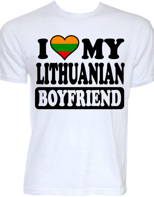 Load image into Gallery viewer, MENS FUNNY COOL NOVELTY LITHUANIAN BOYFRIEND LITHUANIA FLAG JOKE GIFTS T-SHIRTS Print T Shirt Harajuku Short Sleeve Men Top
