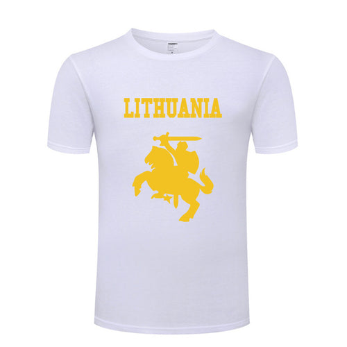 Load image into Gallery viewer, Lithuania Coat of Arms Printed Men T Shirt Novelty T Shirts Men Cotton Short Sleeve O-Neck Tshirt Streetwear Top Tee Man T-Shirt
