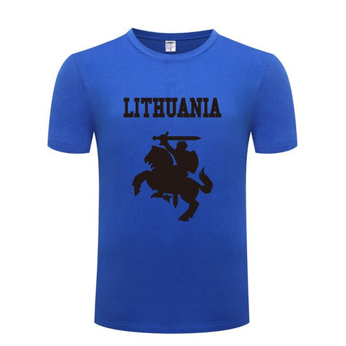 Load image into Gallery viewer, Lithuania Coat of Arms Printed Men T Shirt Novelty T Shirts Men Cotton Short Sleeve O-Neck Tshirt Streetwear Top Tee Man T-Shirt
