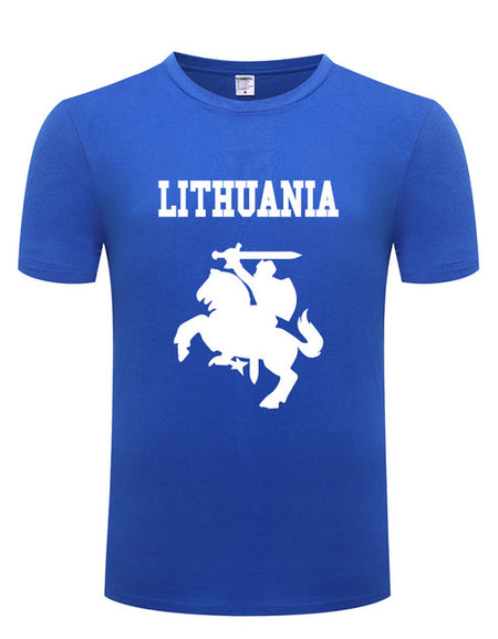 Lithuania Coat of Arms Printed Men T Shirt Novelty T Shirts Men Cotton Short Sleeve O-Neck Tshirt Streetwear Top Tee Man T-Shirt