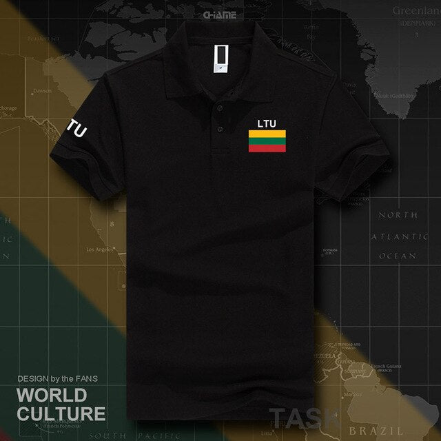 Lithuania Lithuanian polo shirts men short sleeve white brands printed for country 2017 cotton nation team LTU Lietuva Lietuvos