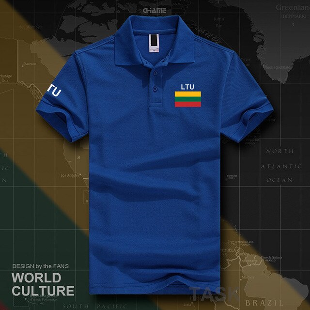 Lithuania Lithuanian polo shirts men short sleeve white brands printed for country 2017 cotton nation team LTU Lietuva Lietuvos