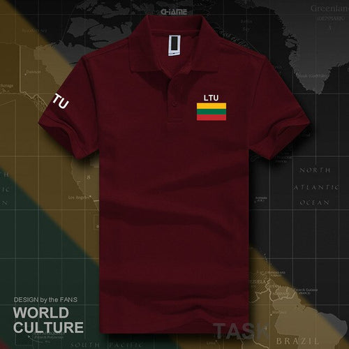 Load image into Gallery viewer, Lithuania Lithuanian polo shirts men short sleeve white brands printed for country 2017 cotton nation team LTU Lietuva Lietuvos
