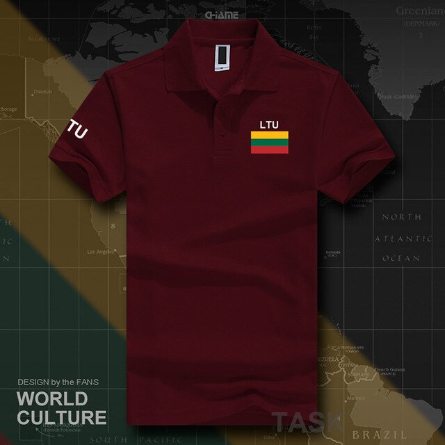 Lithuania Lithuanian polo shirts men short sleeve white brands printed for country 2017 cotton nation team LTU Lietuva Lietuvos